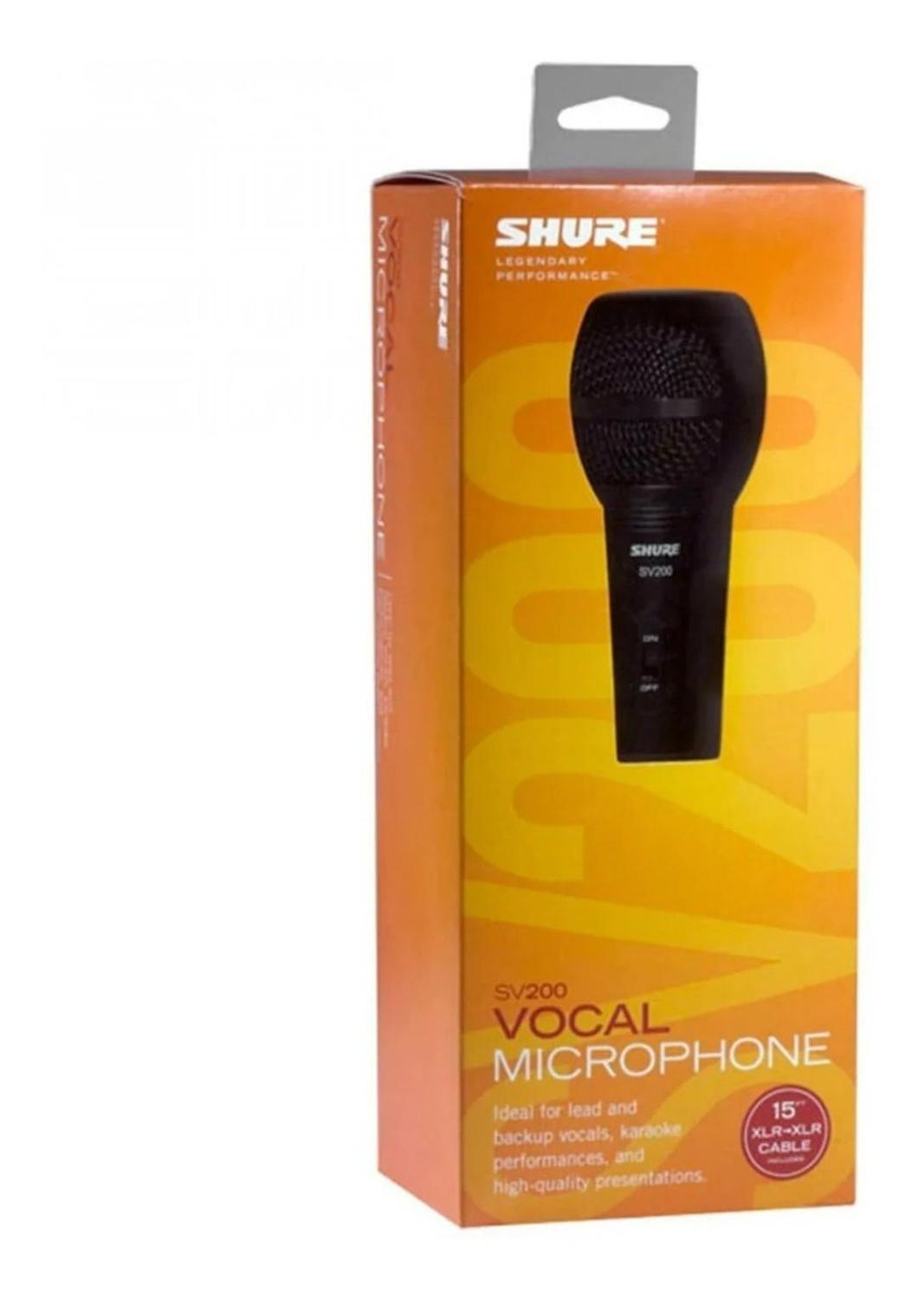 Micrófono Shure Sv200-w Dinámico Cardioide Negro