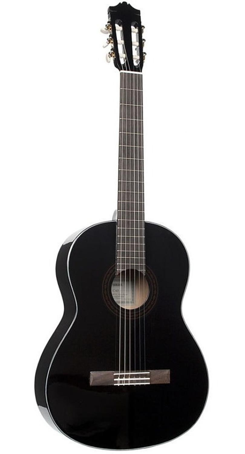 Yamaha C40bl Paquete Guitarra Acustica Atril Funda Afinador