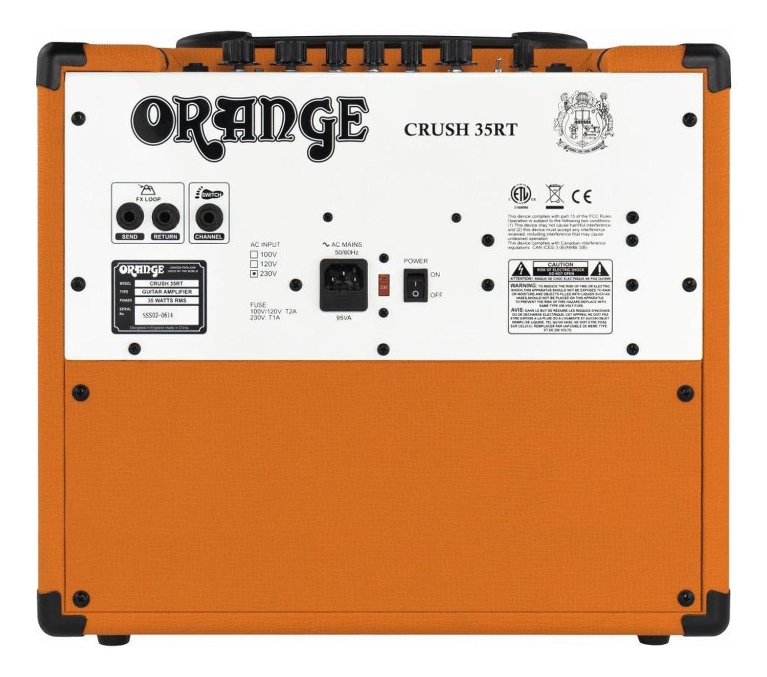 Amplificador Orange Crush 35rt Guitarra De 35w Color Naranja